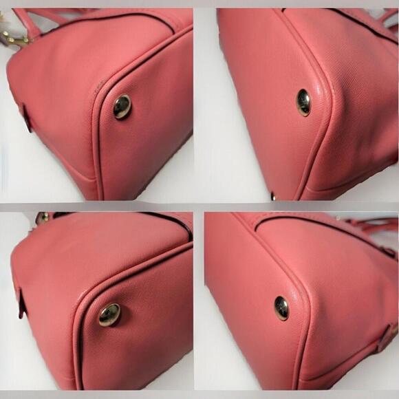 COACH Coral Saffiano Peyton Cora Domed Crossbody Satchel Purse Bag Shoulder - Picture 5 of 12